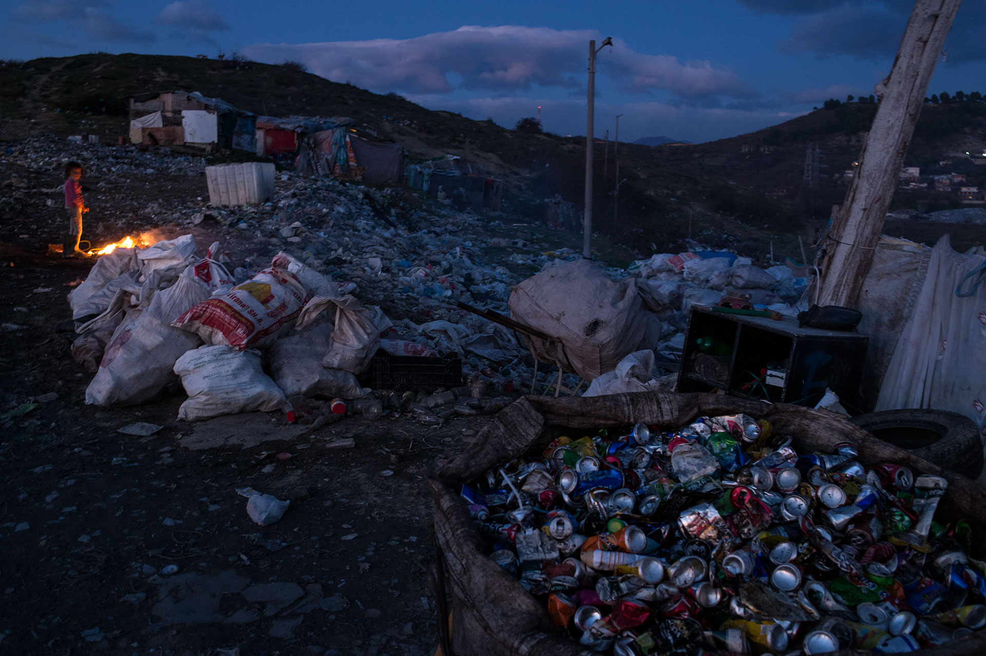 Roma Village. Shanna dumpsite. Tirana, Albania.